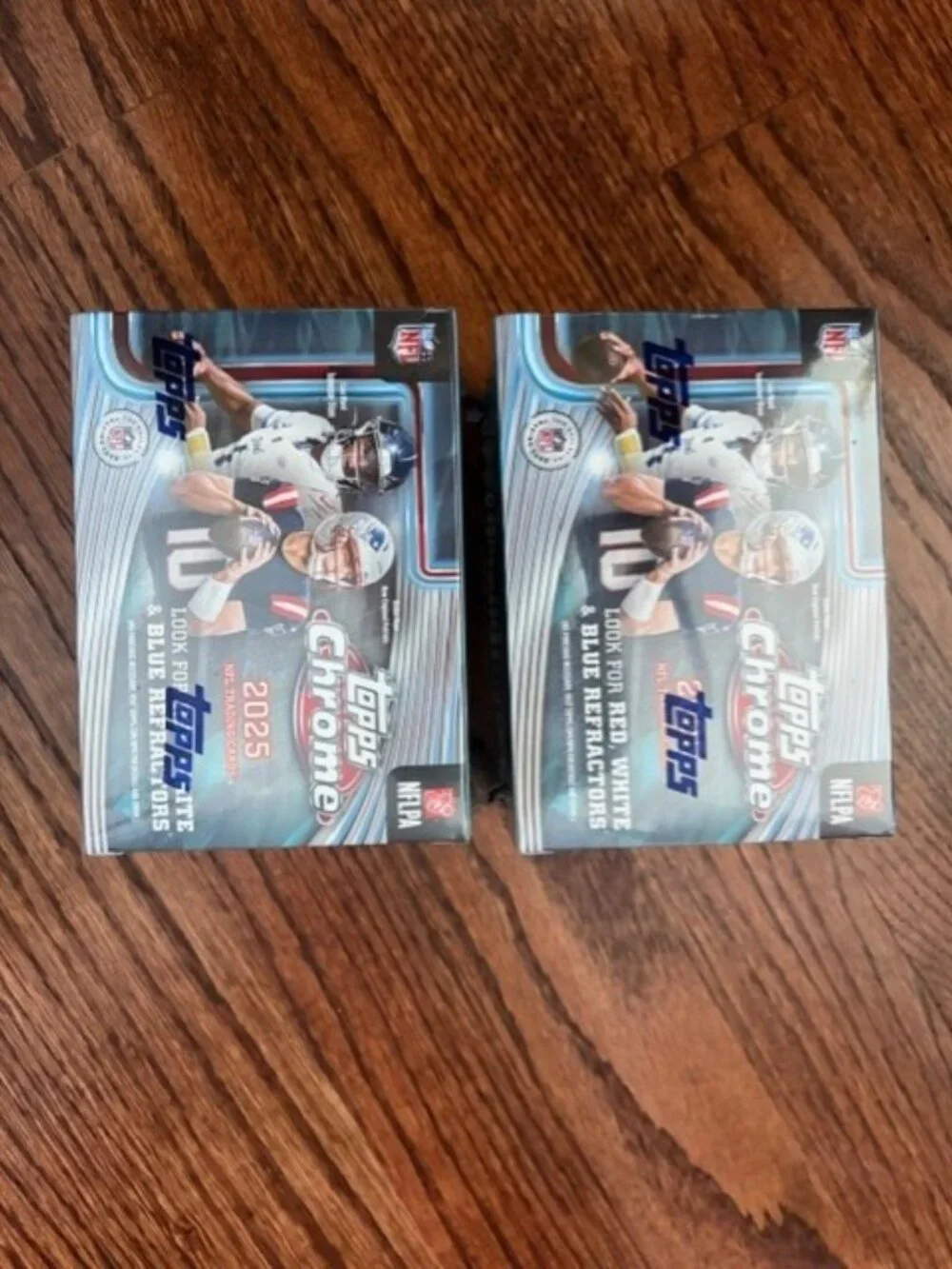 2025 Topps Chrome NFL Football Blaster Box Lot of 2 Hobby Value Sealed - Picture 5 of 9